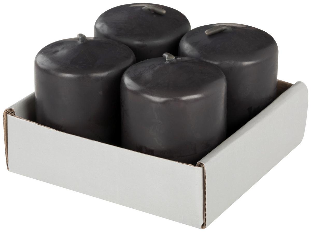 Válcová svíčka Katrinja, V: 5cm - bílá/růžová, parafín (3,8/5cm) - Modern Living