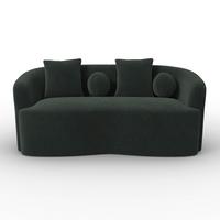 Pohovka JULIE, zelená ženilka, max. 360 kg - zelená, Modern, drevo/textil (178/66/82cm) - Bessagi Home