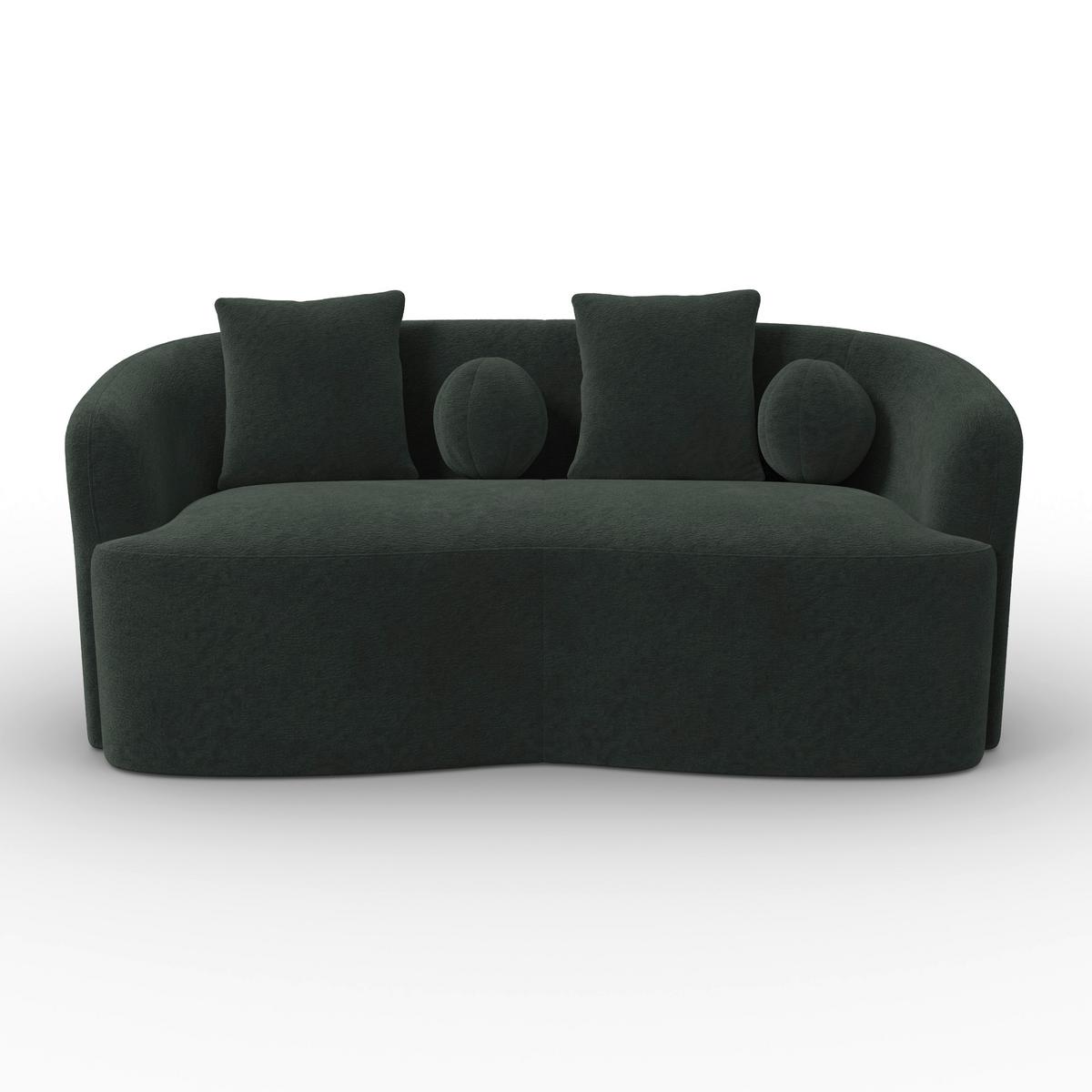 Pohovka JULIE, zelená ženilka, max. 360 kg - zelená, Modern, drevo/textil (178/66/82cm) - Bessagi Home