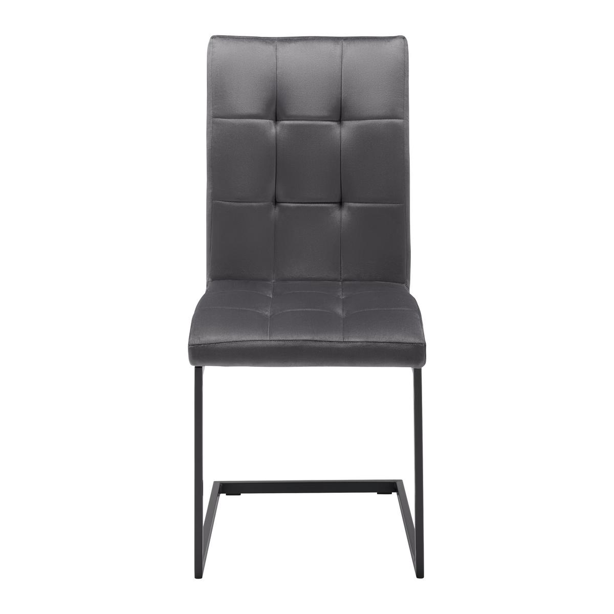 Dvoudílna sada židlí MELA tmavěšedá - černá/tmavě šedá, Moderní, kov/textil (44/95/60cm) - PBJ