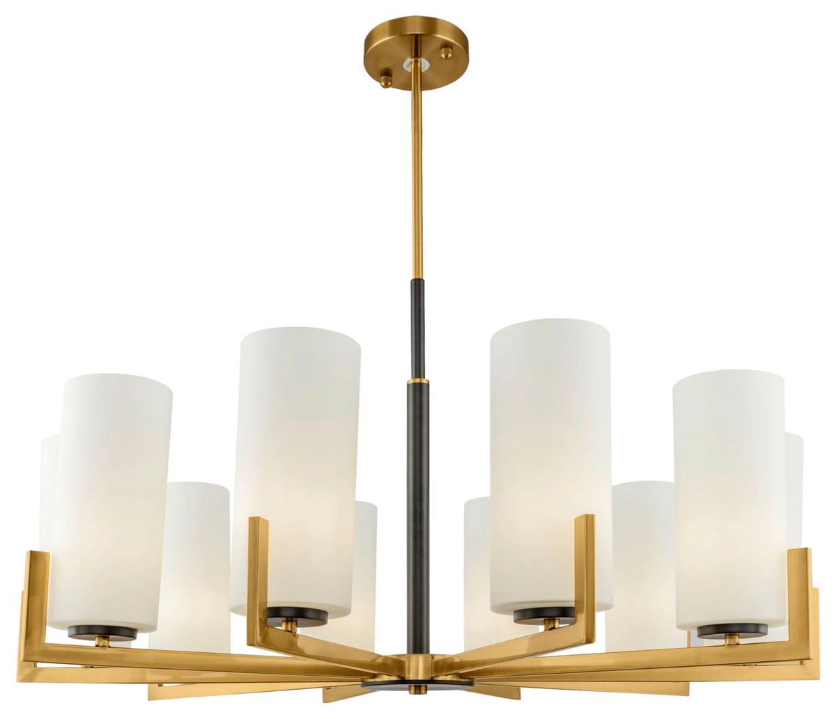 Kronleuchter Fortano - Messingfarben, Basics, Glas/Metall (86/53,4/86cm) - MAYTONI