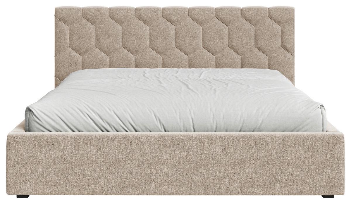 POLSTERBETT Veronice Beigebraun 160x200cm - Beigebraun/Braun, MODERN, Holz (160/200cm) - MID.YOU