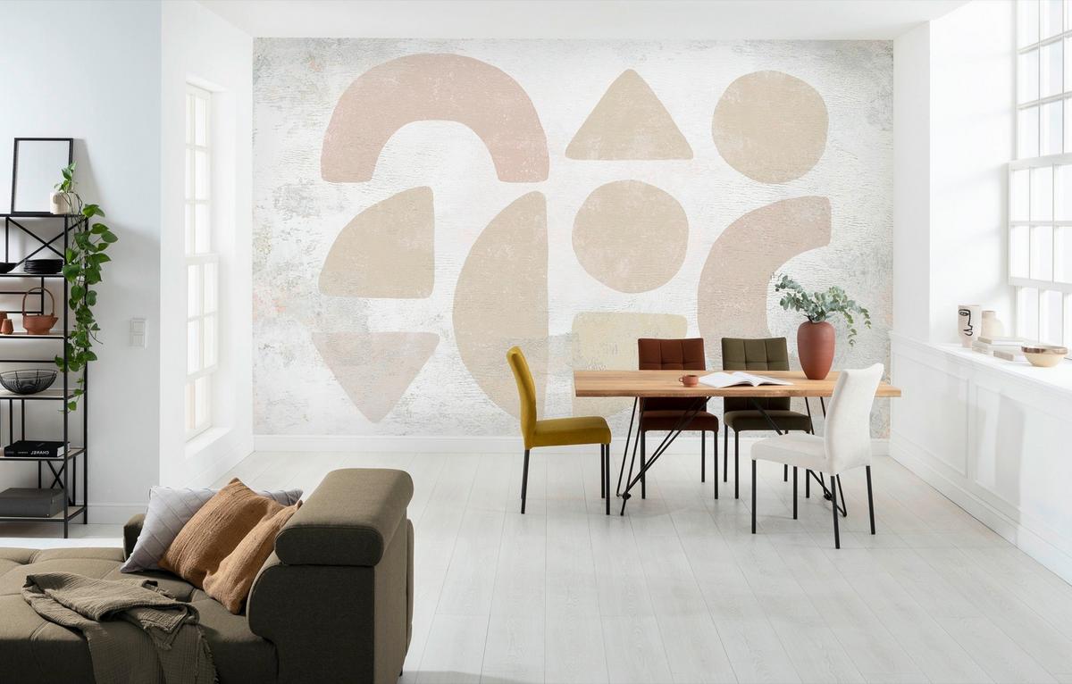 Fototapete Impasto - Braun/Weiß, Trend, Papier (400/280cm) - Komar