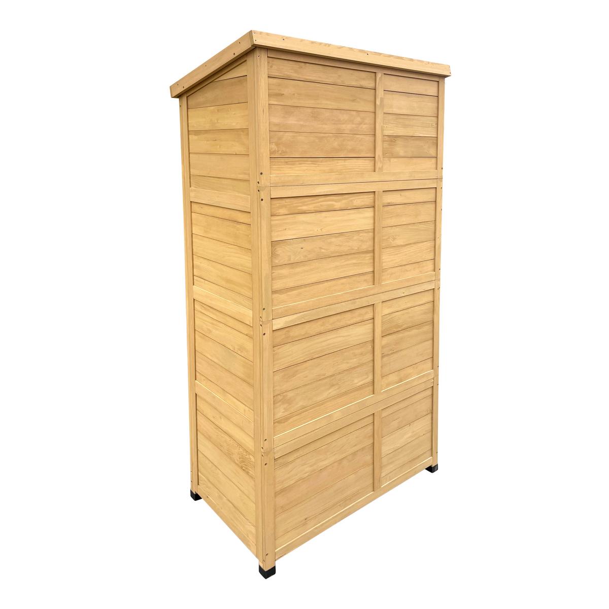 Geräteschrank Hugo - Braun, Basics, Holz (52/85/174cm) - Ambia Garden