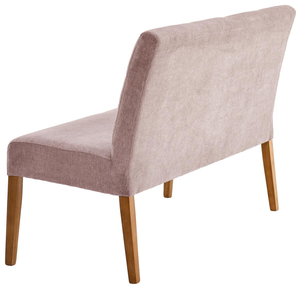 Sitzbank Damla Altrosa/eichefarben B: 140 Cm - Eichefarben/Altrosa, KONVENTIONELL, Holz/Textil (140/91,5/63cm) - Cantus