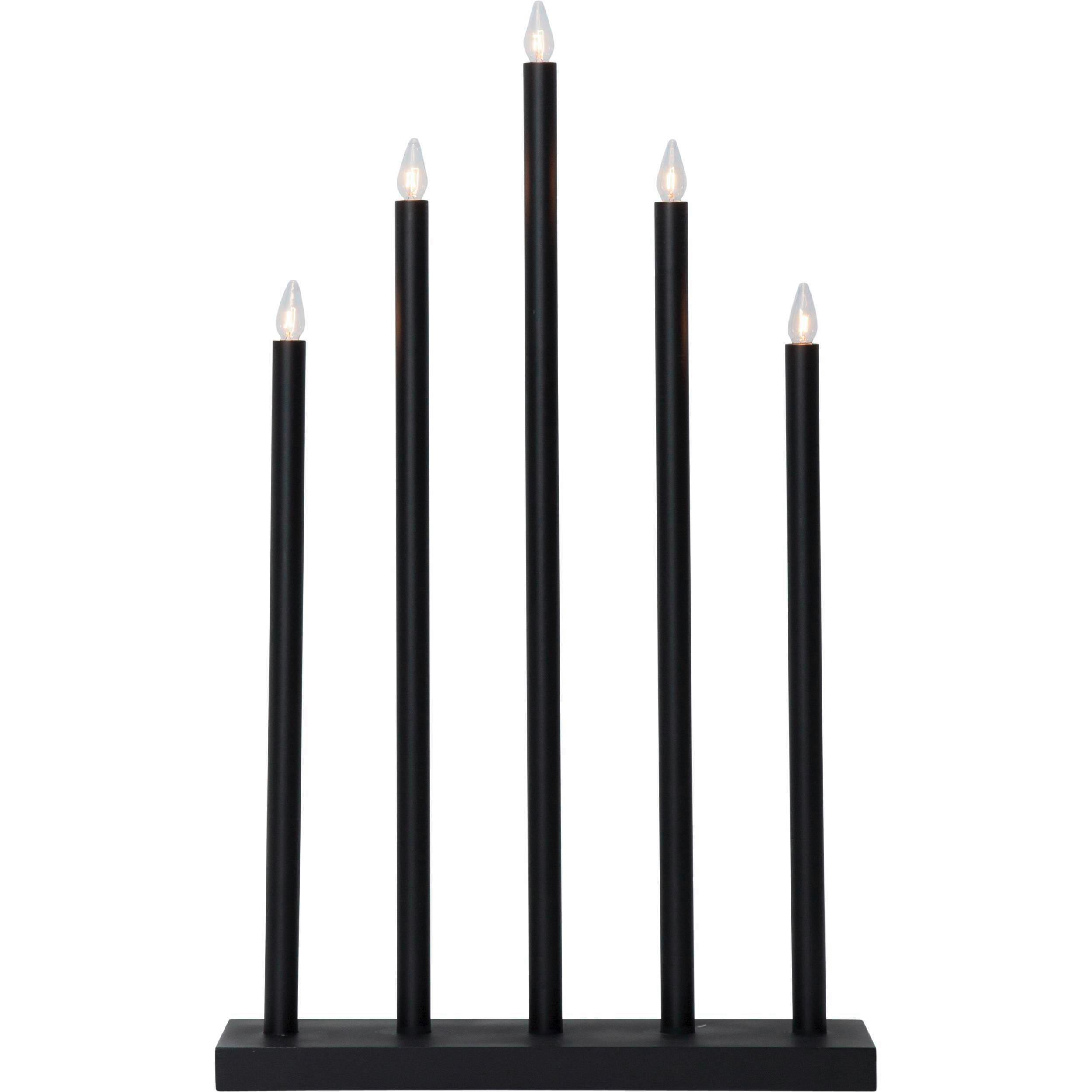 Led-kerze 410982 Holy - Schwarz/Weiß, Basics, Holz/Kunststoff (38/10/64cm) - Eglo