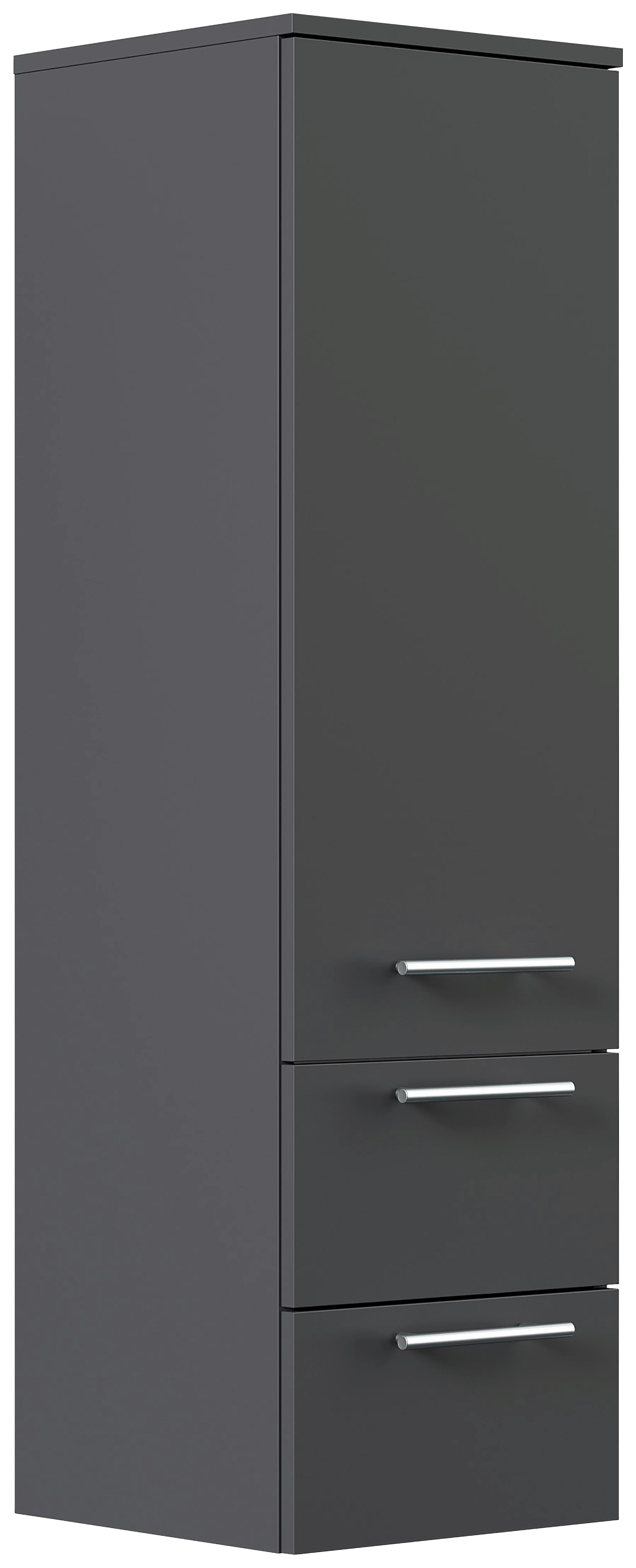 MIDISCHRANK Graphitfarben B: 35,2cm - Graphitfarben, Basics, Glas/Holzwerkstoff (35,2/120/35,8cm) - MID.YOU