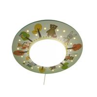 Kinderdeckenleuchte Waldtiere Ø 54 cm mit Sternenhimmel - Multicolor, Trend, Holz/Kunststoff (54/11cm) - Niermann