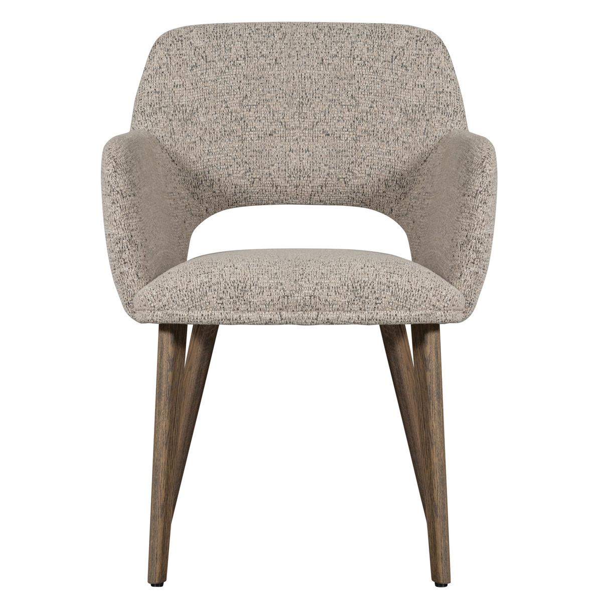 Armlehnstuhl-Set Murat Braun/Natur B: 61cm - Braun/Naturfarben, MODERN, Holz/Textil (61/86/60cm) - Livetastic