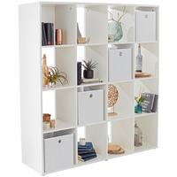 Raumteiler Berni B: 158 cm Weiß - Alufarben/Weiß, MODERN, Holzwerkstoff (158/158/34cm)