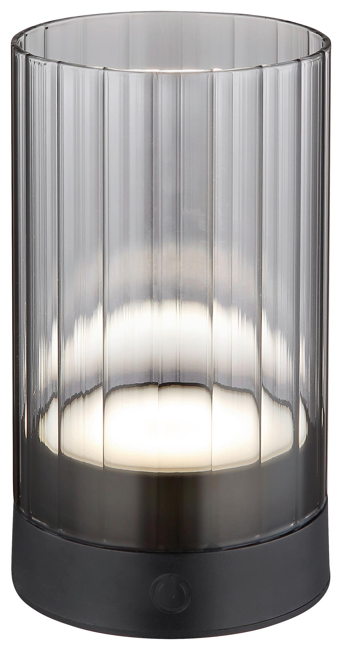 Akku-tischleuchte Adison - Schwarz, MODERN, Glas/Kunststoff (8/14cm) - James Wood