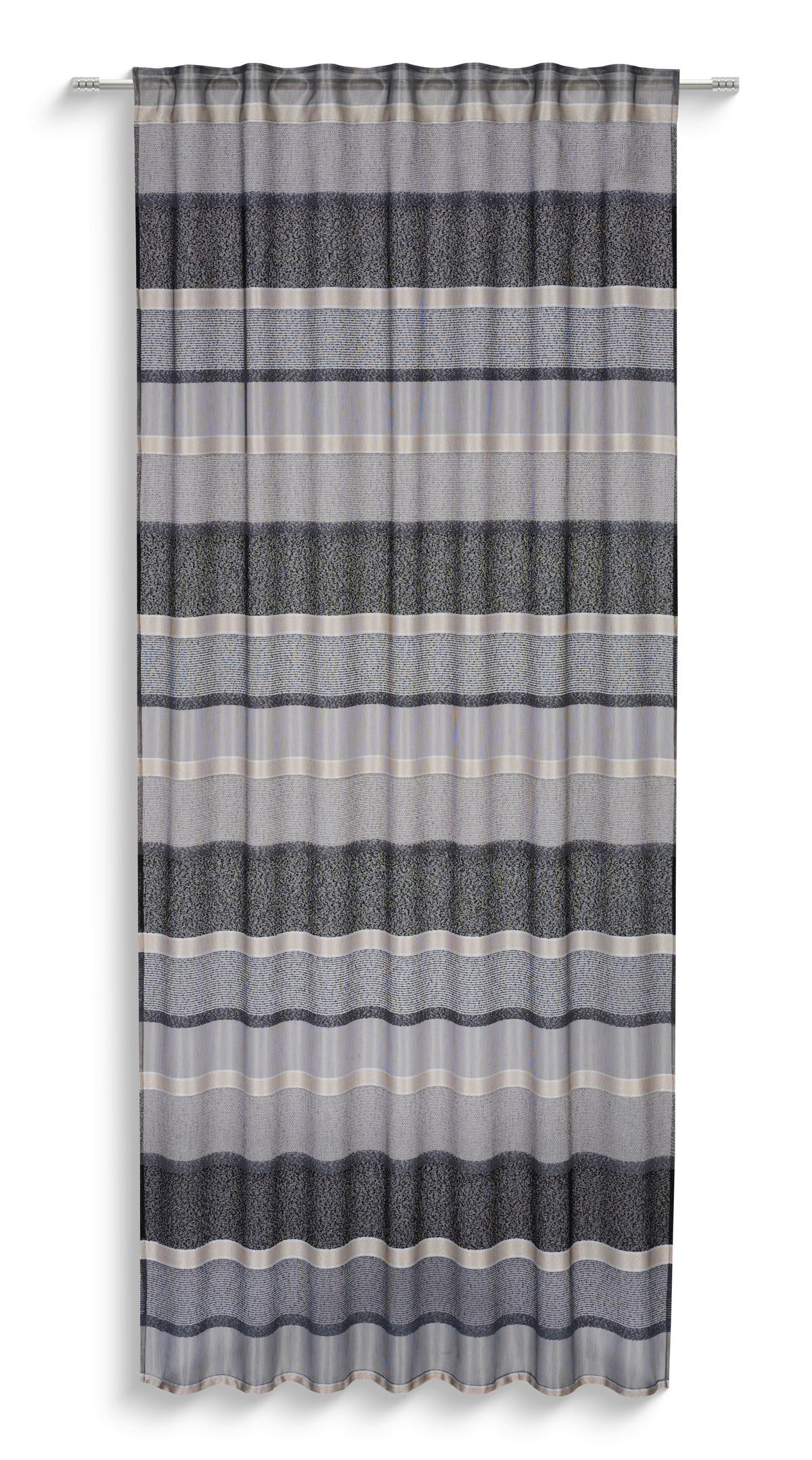 Fertigvorhang Antonella - Schwarz, MODERN, Textil (140/245cm) - Luca Bessoni
