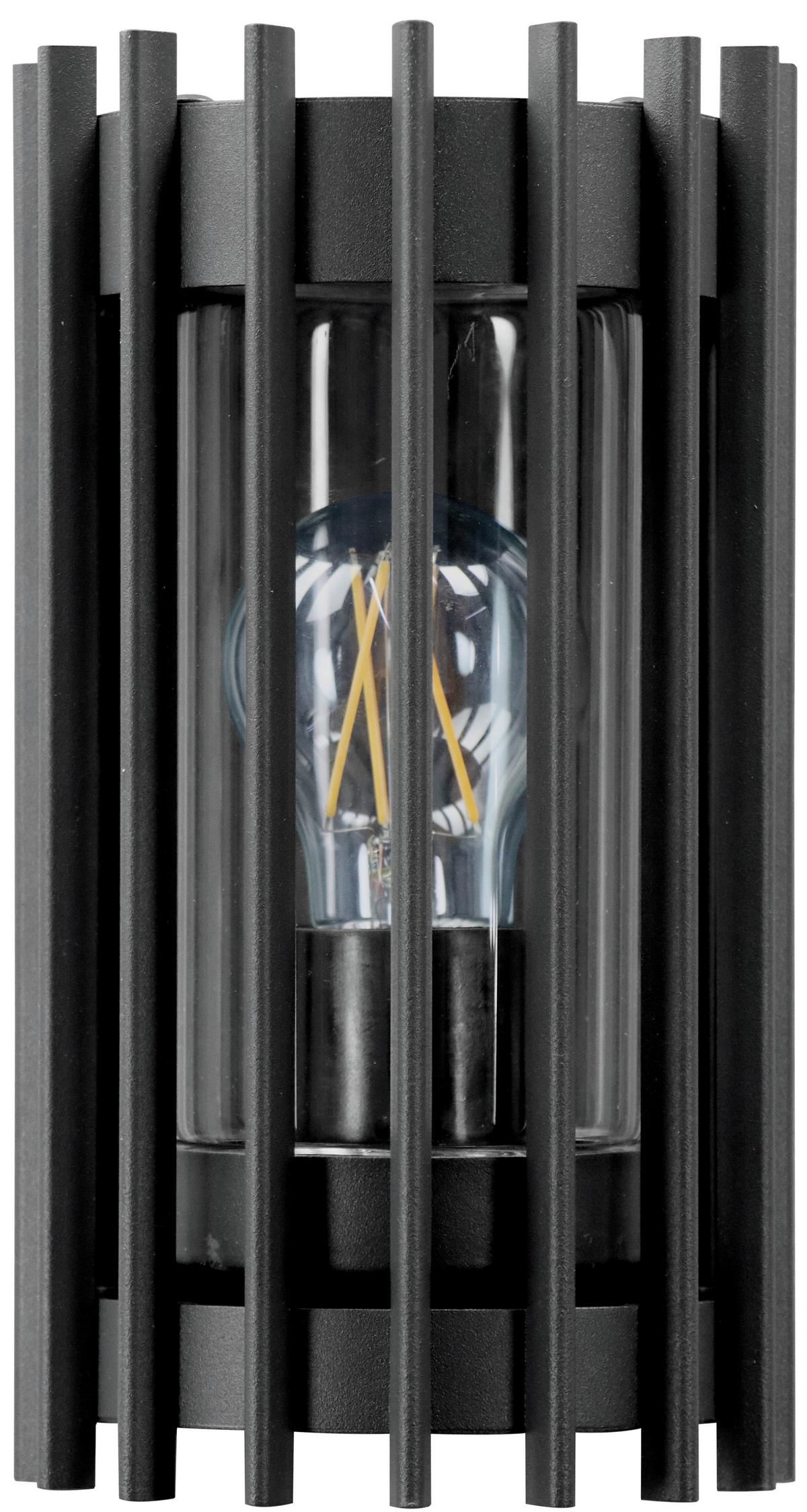 Außenwandleuchte 2528000361696 Nasti - Schwarz/Alufarben, Design, Metall (24,5/10,8/11,6cm)