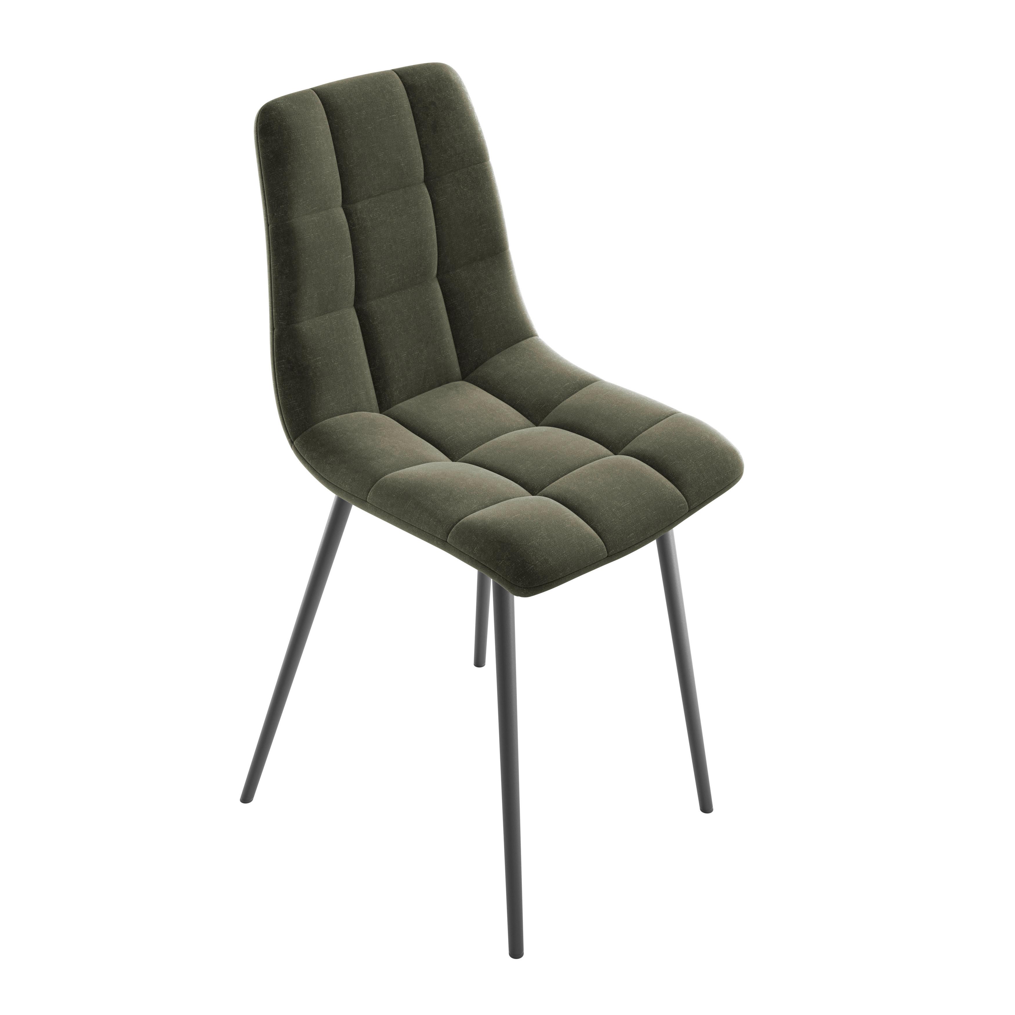 ŠTVORNOHÁ STOLIČKA LECH - čierna/tmavozelená, Konventionell, kov/drevo (45/88/55cm)