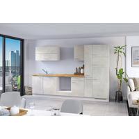 Küchenzeile Ip1200 ohne Geräte 310 cm Grafit / Eiche - Eichefarben/Hellgrau, Basics, Holzwerkstoff (310cm) - Impuls