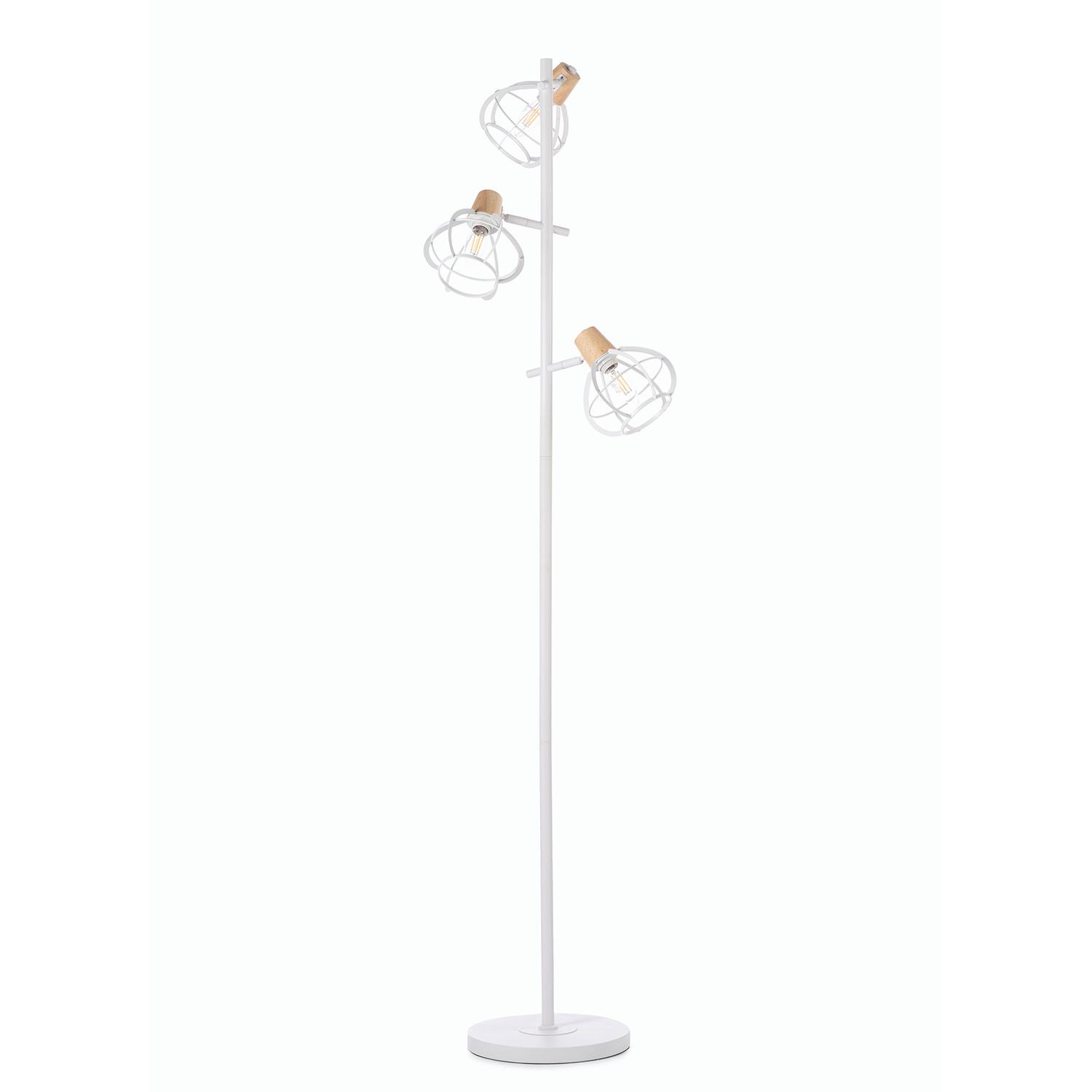 Stehleuchte Ginger Weiß L: 36 cm - Weiß/Sahara, Basics, Glas/Kunststoff (36/36/153cm)