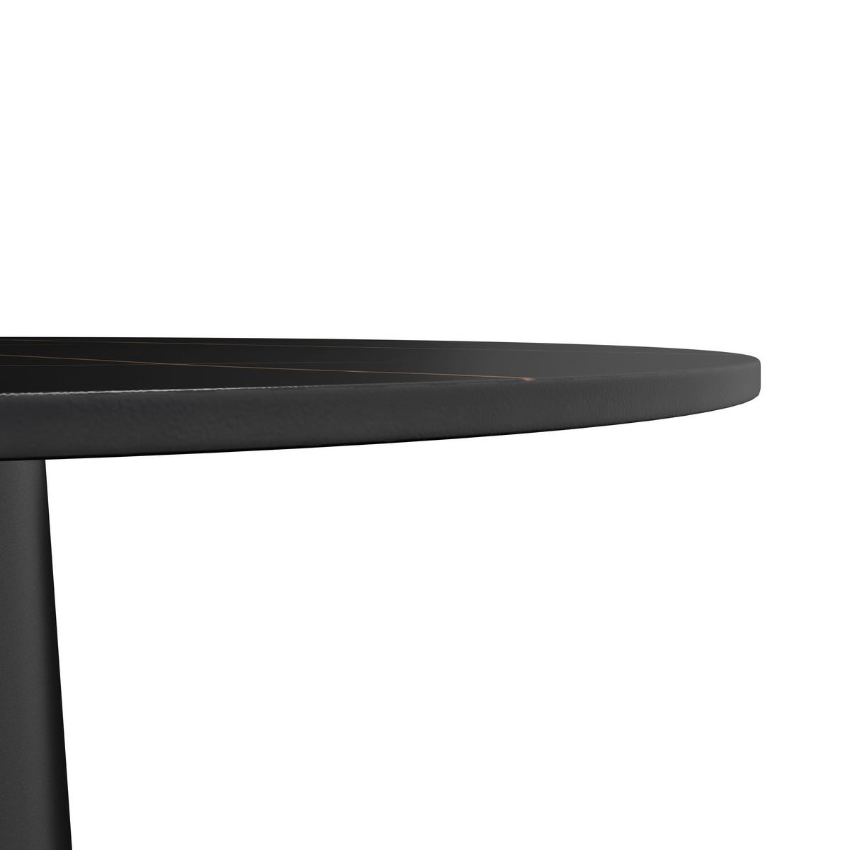 Jídelní stůl Thiago, š: 160 cm - černá, Moderní, kov/kompozitní dřevo (160/90/76cm) - Bessagi Home