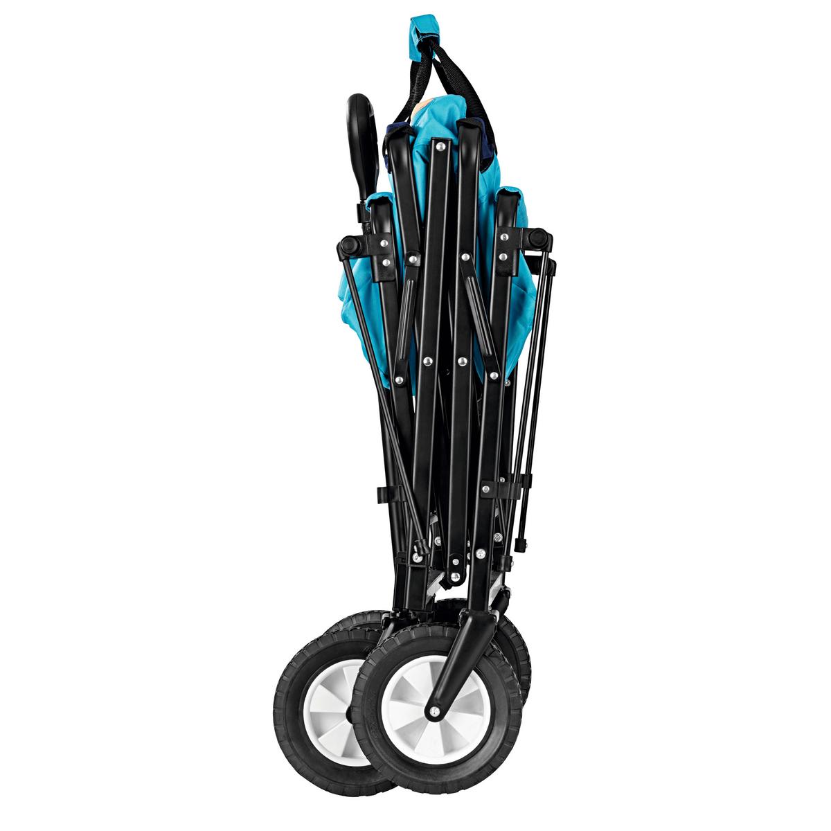 Bollerwagen Maxxmee Blau Max. 80 Kg Mit Sonnendach, Faltbar - Blau, Basics, Kunststoff/Textil (108/52/100cm)