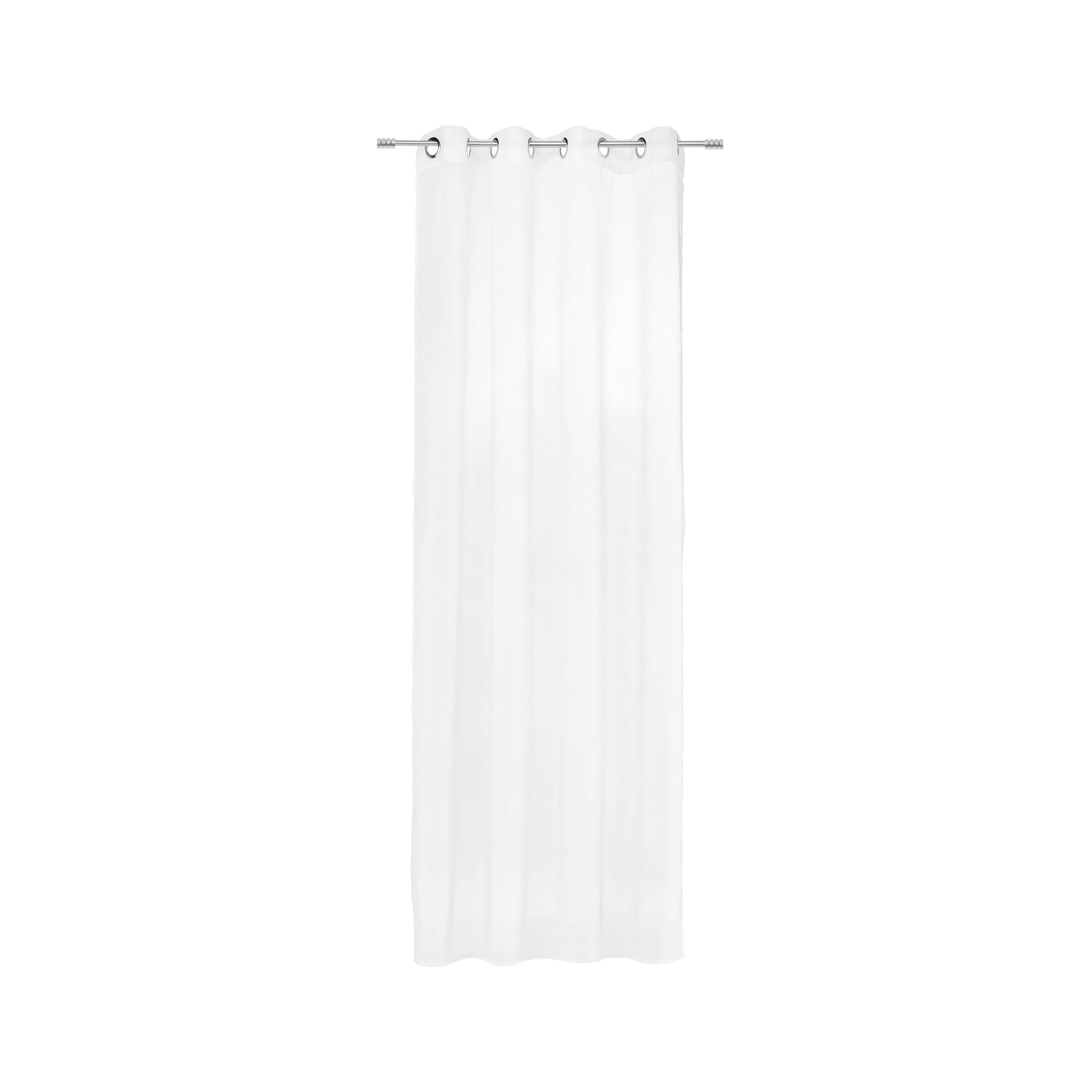 Záves S Krúžkami Dolly, 140/245 Cm - biela, textil (140/245cm) - Modern Living