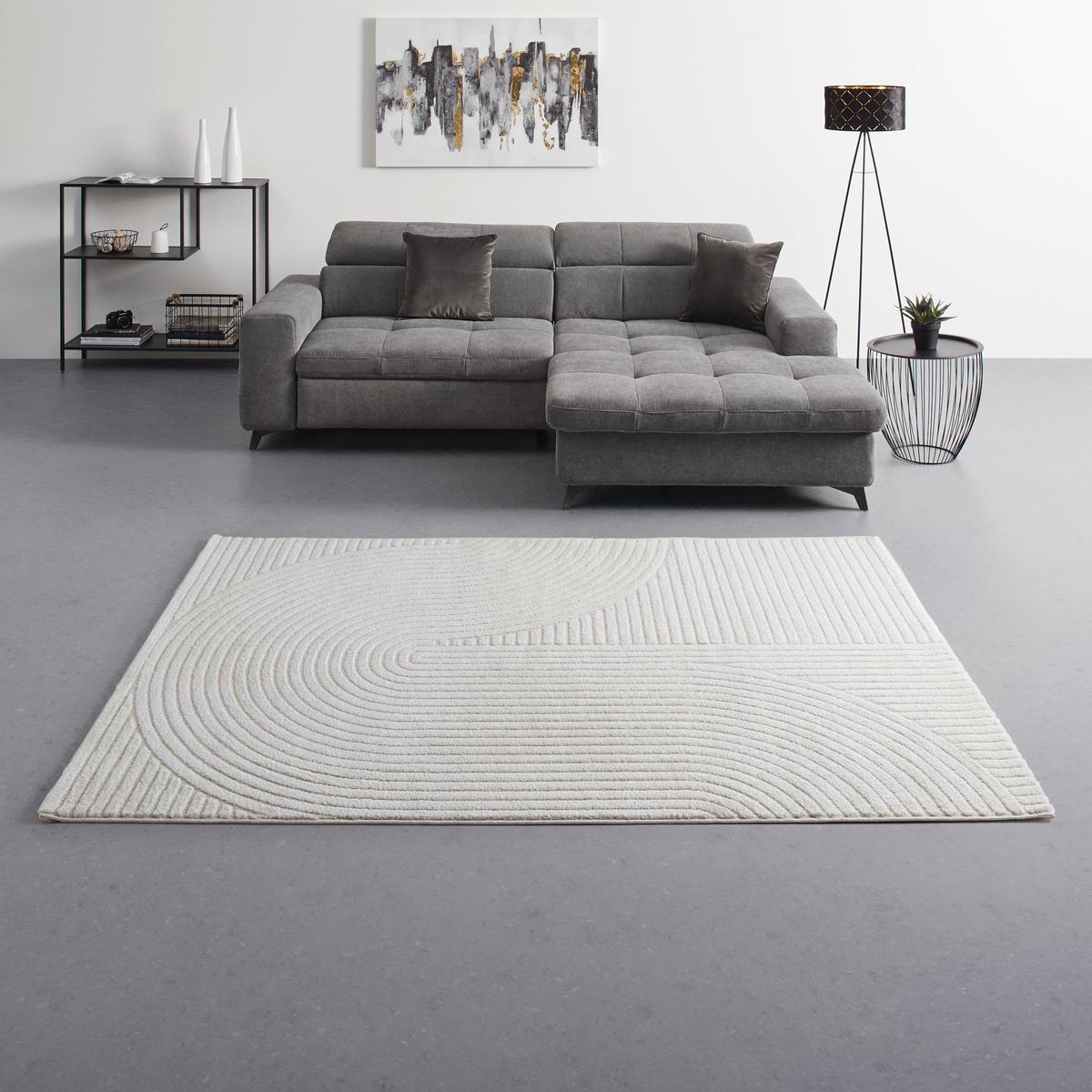 TKANÝ KOBEREC Elio 3, 160/230cm, krémová - krémová, Modern, textil (160/230cm) - Mömax