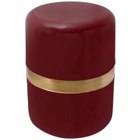 Beistelltisch Art Deco 475 Goldfarben/Pflaume B: 36 cm - Pflaume/Goldfarben, Design, Metall (36/47cm) - Kayoom