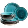 Tafelservice Lumaca Keramik 6 Personen Geschirr Set Türkis - Türkis, Basics, Keramik - Mäser