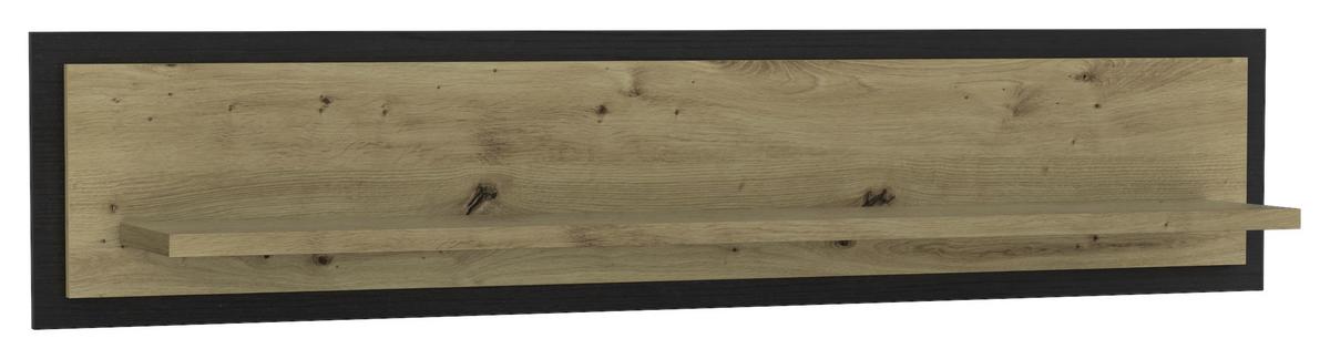 Wandboard Trondheim B: 140 cm Artisan Eiche Dekor - Eichefarben/Schwarz, Basics, Holzwerkstoff/Kunststoff (140/29,6/23,4cm) - Livetastic