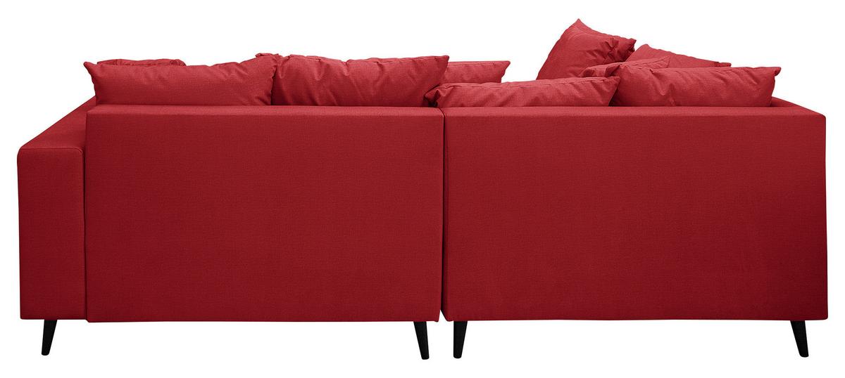 Ecksofa Pruno, Rot S: 174x247 Cm - Rot/Schwarz, Design, Textil (174/247cm) - MID.YOU