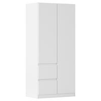 Nidda B: 91 cm Weiß Nidda - Weiß, Basics, Holzwerkstoff (91/197/54cm) - Rauch Möbel