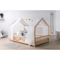 Hausbett Kim Naturfarben/Weiß 90x200cm - Naturfarben/Weiß, MODERN, Holz/Textil (90/200cm) - Livetastic