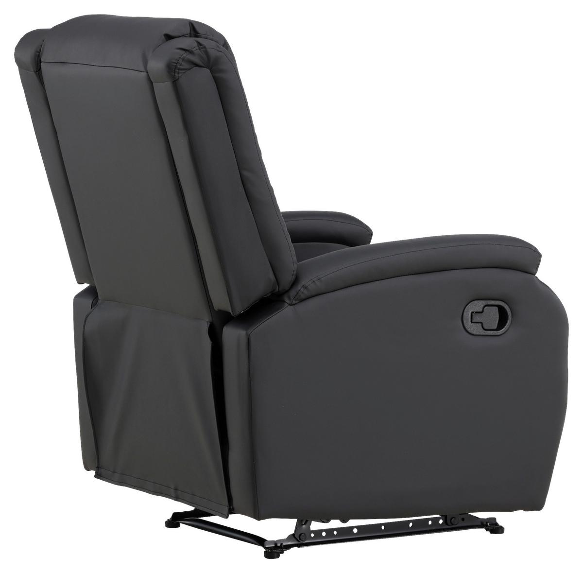 Fernsehsessel Bengt - Schwarz, Basics, Textil/Metall (74/103/92cm) - Livetastic