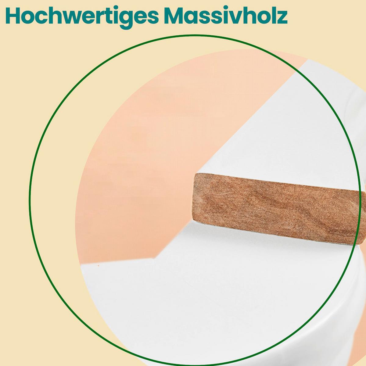 Kleiderbügelset Weiß B: 44,5 Cm - Weiß, Basics, Holz (44.5/23/1.2cm)