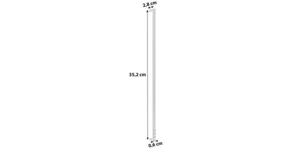 Schrankgriff Unit L:35cm Edelstahl Gebürstet - Edelstahlfarben, MODERN, Metall (35,2/2,8/0,6cm) - Ondega