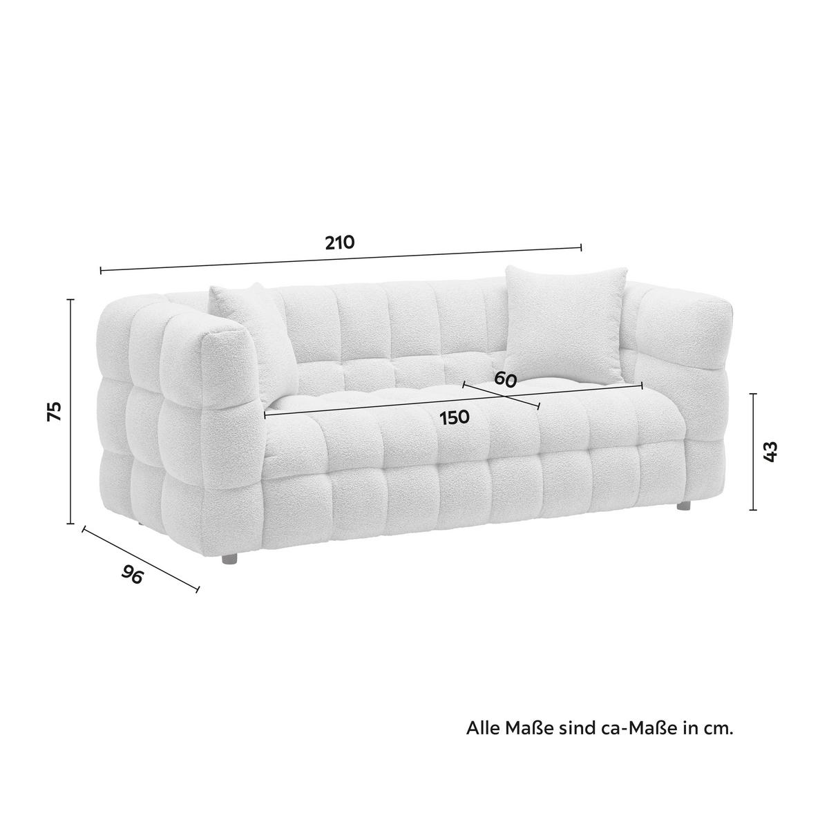 Trojmiestna pohovka ENA, béžová farba - čierna/sivá, Modern, drevo/textil (210/75/96cm) - Bessagi Home