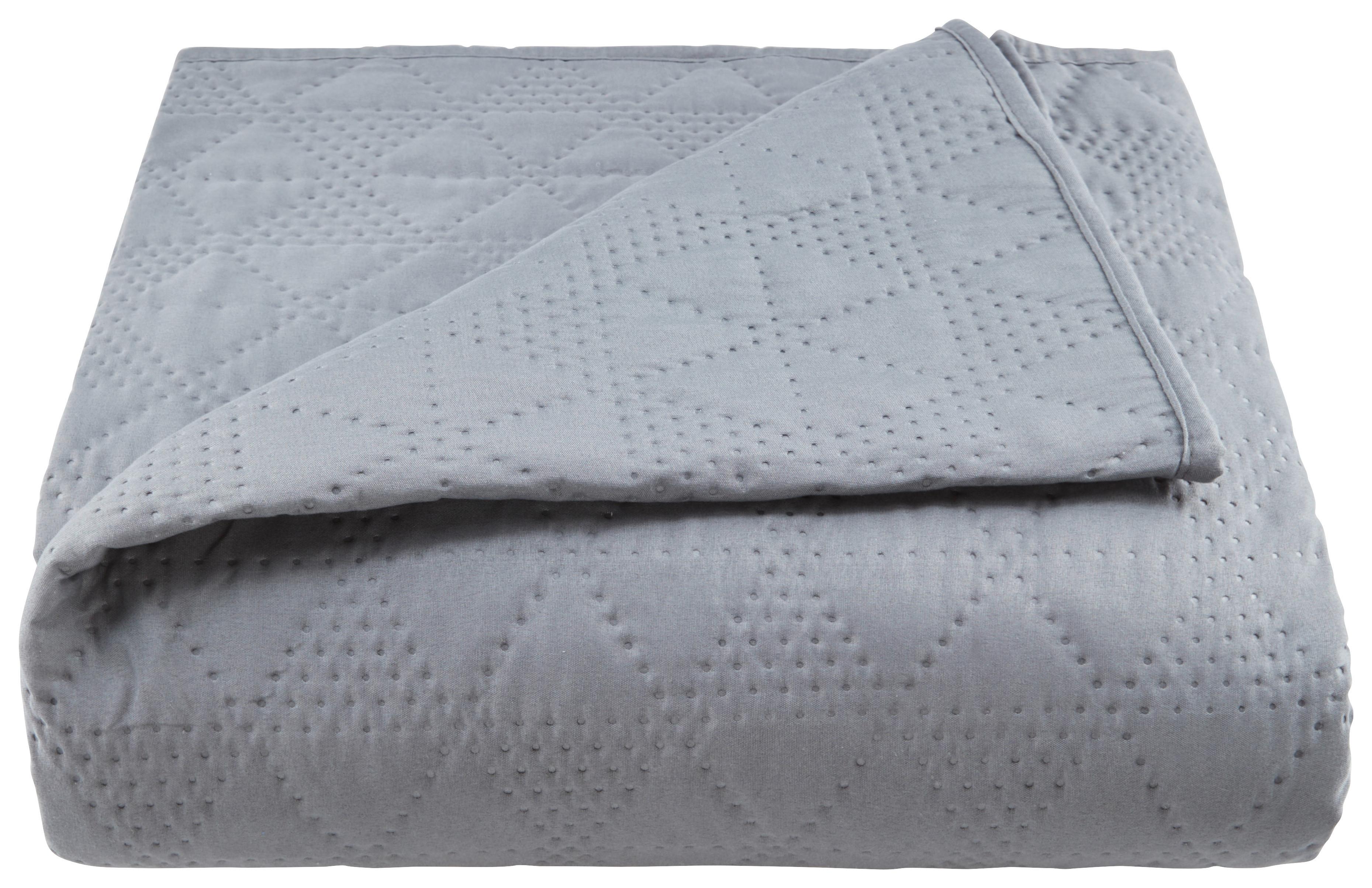 Tagesdecke Corinna 220x240 cm Anthrazit, Mikrofaser - Anthrazit, MODERN, Textil (220/240cm) - Luca Bessoni