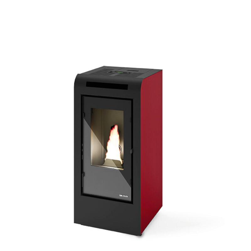 Kaminofen Pelletofen Rosa Rot - Rot, MODERN, Metall (48/103/50cm)
