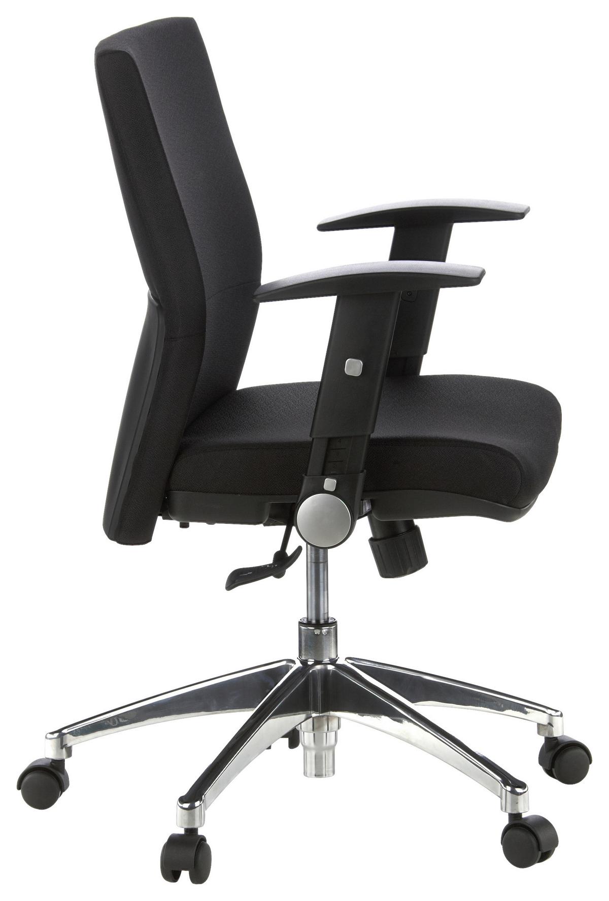 Drehstuhl Laguna Pro Schwarz - Schwarz, MODERN, Kunststoff/Textil (56/103/43cm) - MID.YOU