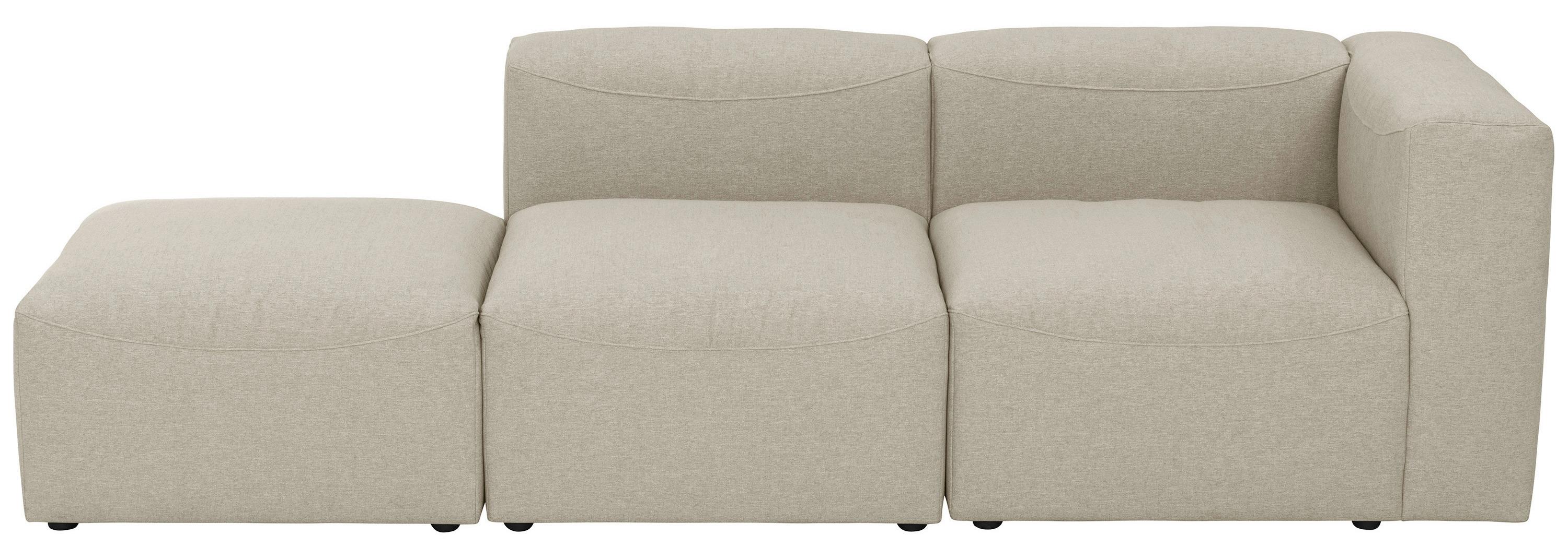 Ottomane Lena Creme Mit Echtem Rücken - Creme, Design, Textil (250/73/100cm) - Max Winzer