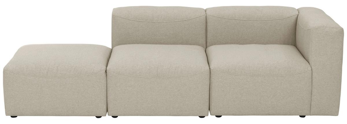 Ottomane Lena Creme mit Echtem Rücken - Creme, Design, Textil (250/73/100cm) - Max Winzer