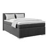 Boxspringbett Mira Webstoff Graphit, Lf:140x200cm - Beige/Graphitfarben, KONVENTIONELL, Holz/Textil (140/200cm)