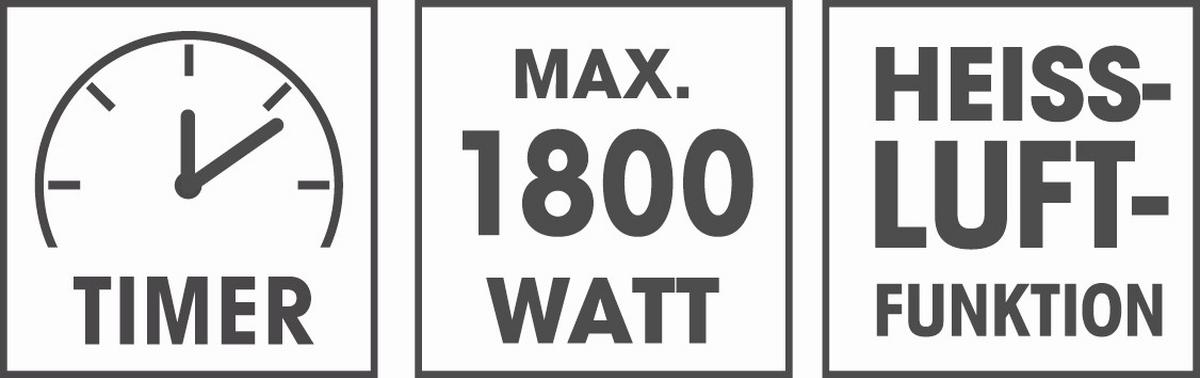 DAMPFBÜGELEISEN 1800W, Silber, Weiß - Silberfarben/Weiß, Kunststoff/Metall (42.3/18.1/105cm) - CLEANMAXX