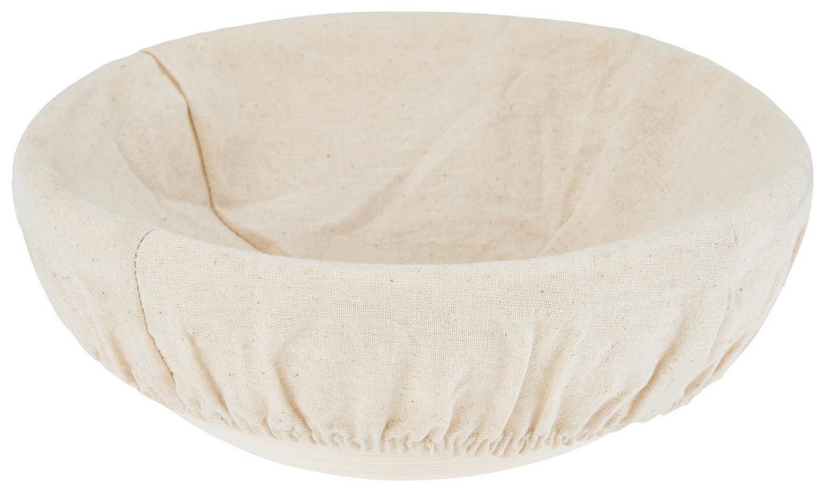 Gärkorb Krisitna 800 ml Rattan mit Leinenbezug - Beige/Naturfarben, ROMANTIK / LANDHAUS, Holz/Textil (20/8cm) - James Wood