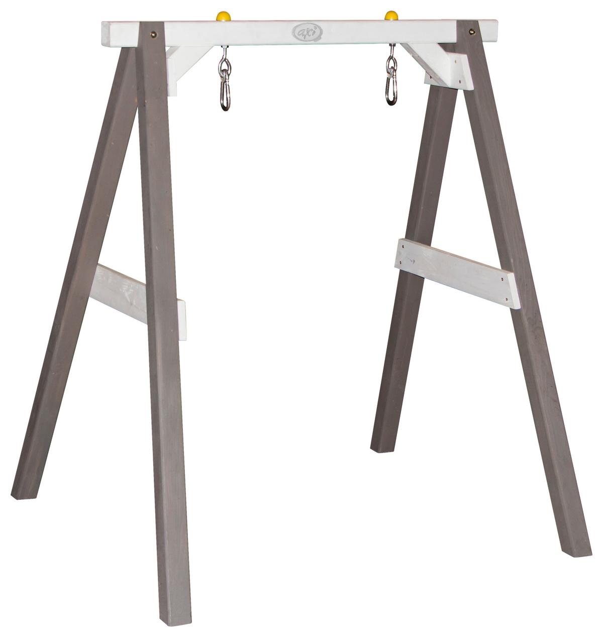 Schaukel A030.301.11 - Weiß/Grau, KONVENTIONELL, Holz/Kunststoff (120/134/103cm) - Ambia Garden