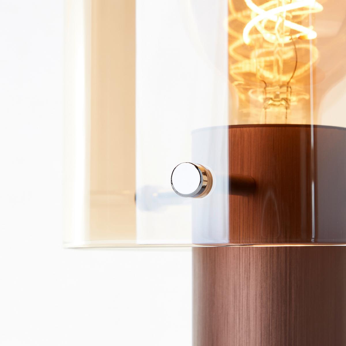 Tischleuchte Exkl. 1xe27, 60w - Bernsteinfarben/Braun, Basics, Glas/Metall (15/26,3cm)