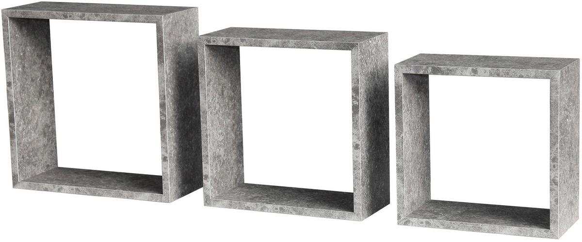 Wandregale Simple B: 30 Cm Betonoptik 3-Teilig - MODERN (30-27-24/30-27-24/12cm)