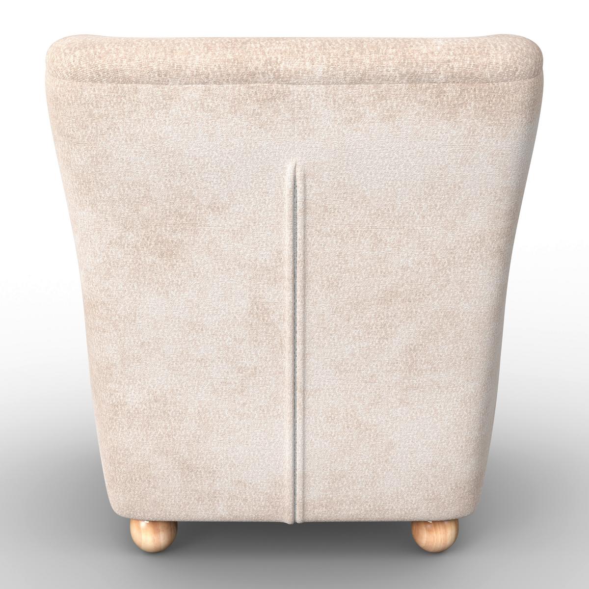 Kreslo LEA, béžová ženilka, max. 140 kg - prírodná farba/béžová, Modern, kov/drevo (76/85/84cm)