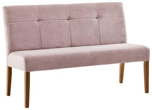 Sitzbank Damla Altrosa/Eichefarben B: 140 cm - Eichefarben/Altrosa, KONVENTIONELL, Holz/Textil (140/91,5/63cm) - Cantus