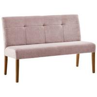 Sitzbank Damla Altrosa/eichefarben B: 140 Cm - Eichefarben/Altrosa, KONVENTIONELL, Holz/Textil (140/91,5/63cm) - Cantus