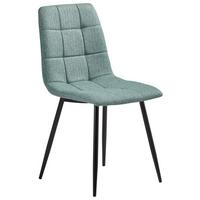Esszimmerstuhl Empoli Grün, B: 47 cm - Schwarz/Grau, LIFESTYLE, Textil/Metall (44,5/86/54,5cm) - Livetastic