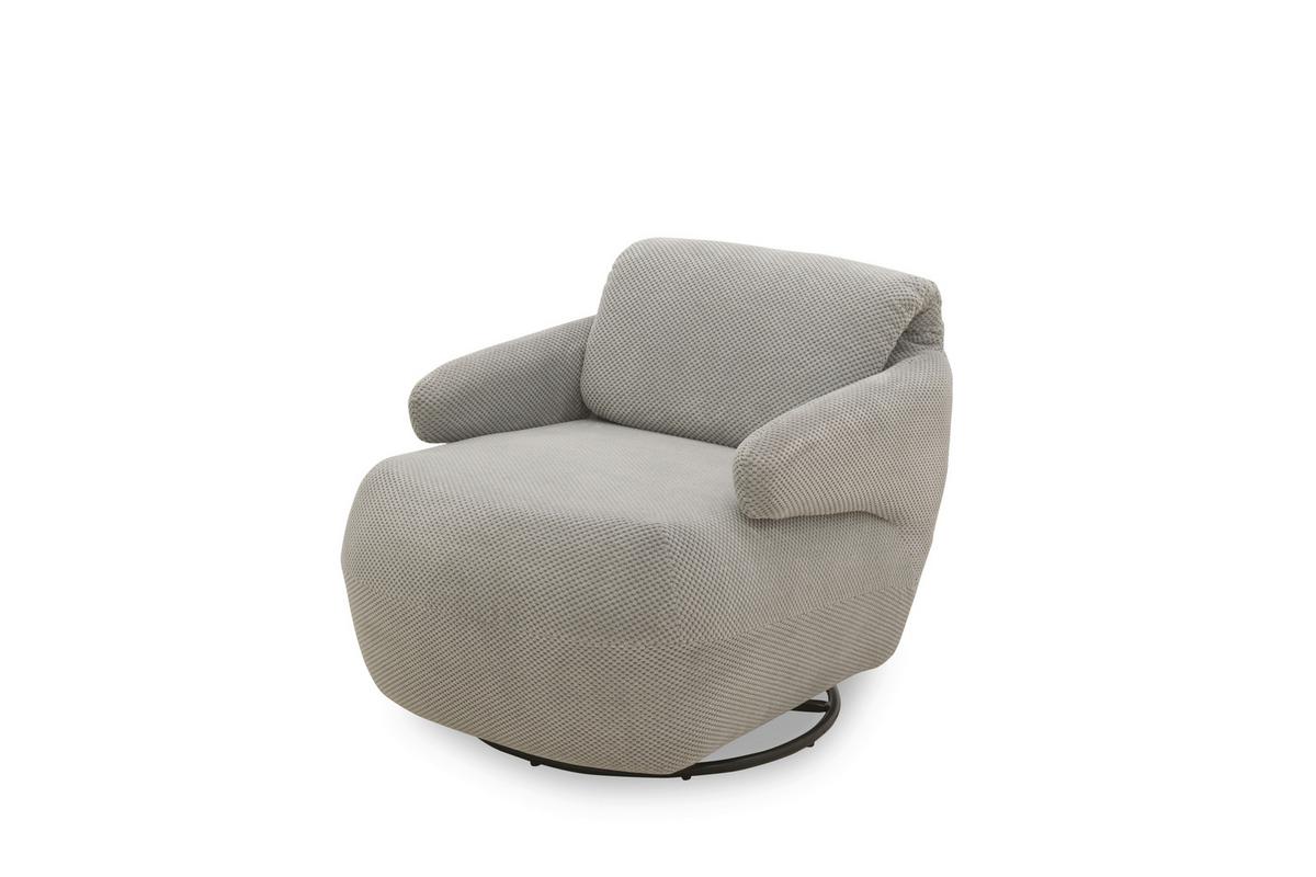 Sessel Hellgrau B: 68 cm - Hellgrau/Schwarz, Design, Textil (68/67/88cm) - MID.YOU